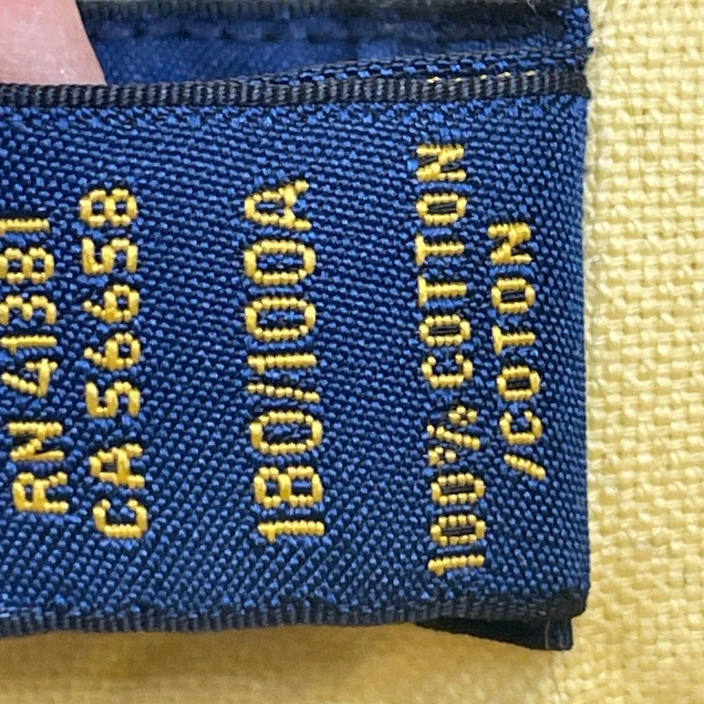 Ralph‎ Lauren Yellow Shirt Blue Logo Button Down Casual Large Pony
